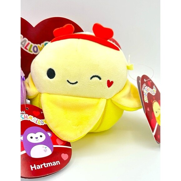 Squishmallow Valentine Monkey & Banana Duo HARTMAN & JUNIE 8” - Picture 4 of 6